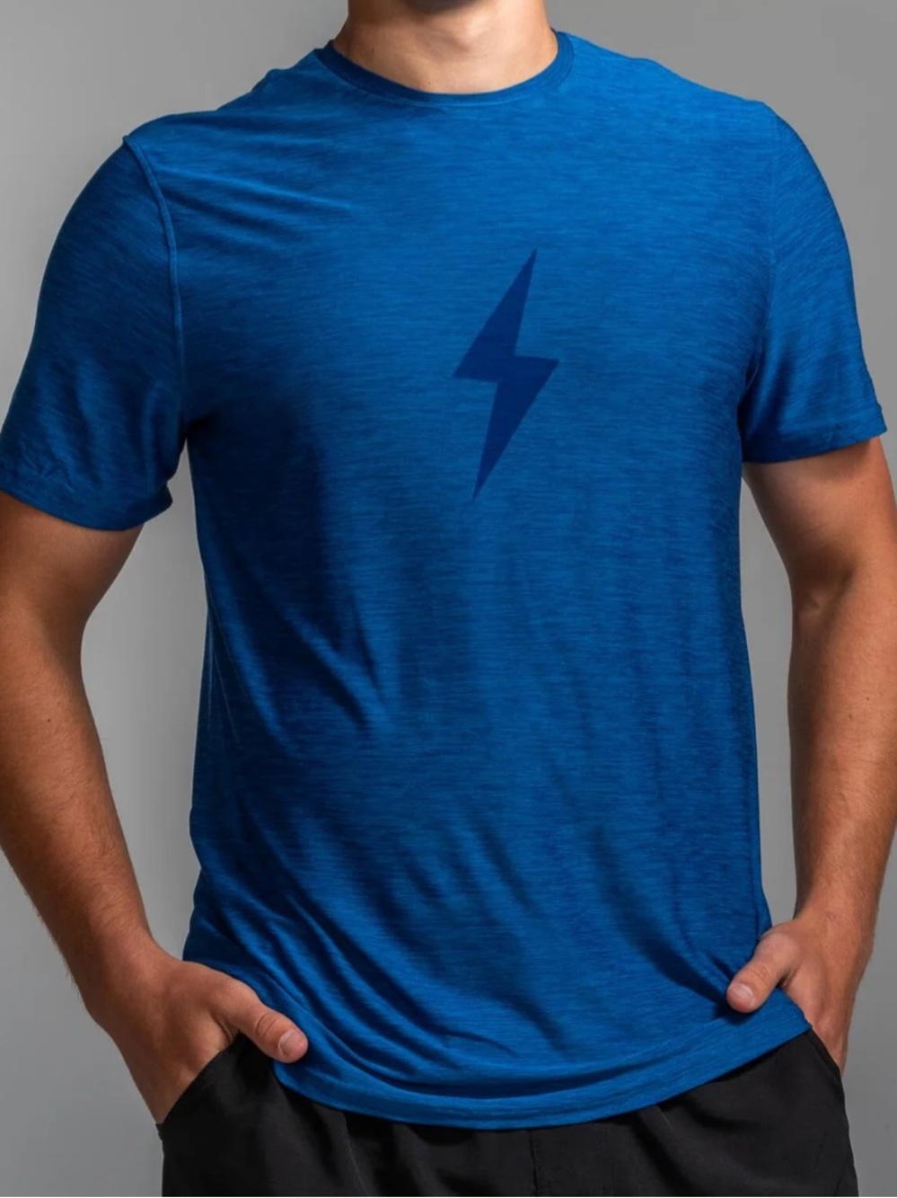 Bruce Bolt Men’s Athletic T-shirt Size Large Blue Super Soft